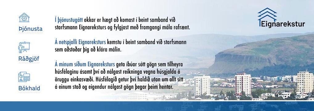 Mínar síður - Netspjall &amp; Þjónustugátt á Eignarekstur.is